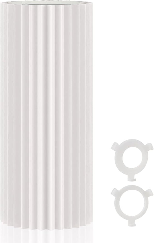 Drum Lamp Shades for Floor Lamps Tall Lamp Shade for Modern, 15.7"x5.9"x5.9" Replacement Lamp Shades, Large Pleated Linen Round Lamp Shade