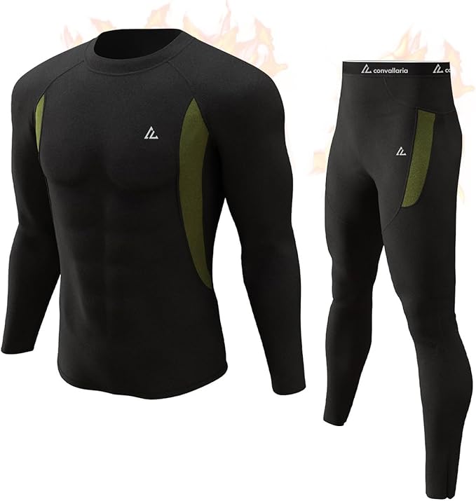 CL convallaria Thermal Underwear Long Johns Set Mens Winter Gift Hunting Gear Sport Base Layer Bottom Top