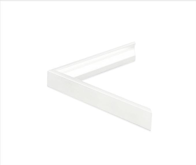 Frame My Mirror White Metal Framed Mirror, 36" x 54" Mirror for Bathroom, Metal Frame, True Reflections Glass, Pure White Finish, Stanton Design, Hangs Horizontally or Vertically, Made in USA