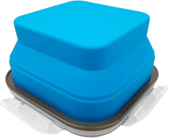 CARTINTS Large 1200ml Collapsible Bowls with Lids Silicone Camping Bowls, with Airtight Lids, Microwave and Freezer Safe, Set of 3