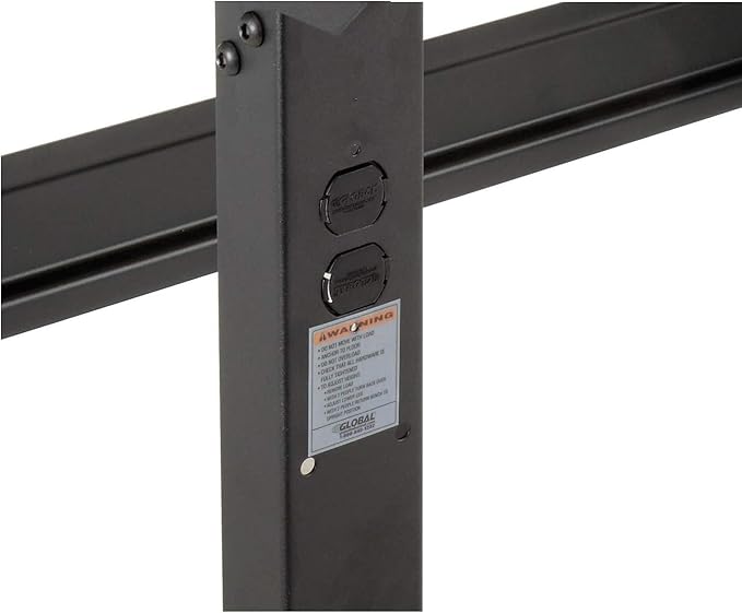 Global Industrial Adjustable Height Workbench C-Channel Leg, 72" W x 36" D, 1-1/2" Shop Top Square Edge, Black