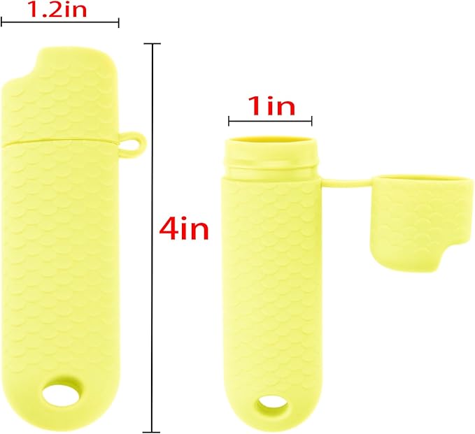 Waterproof Lighter Case Cover Holder for BIC Regular Lighters Sleeve Type J6 Outdoor Survival Multipurpose Seal Lighter Pouchfor Hiking and Camping (Yellow, 2)