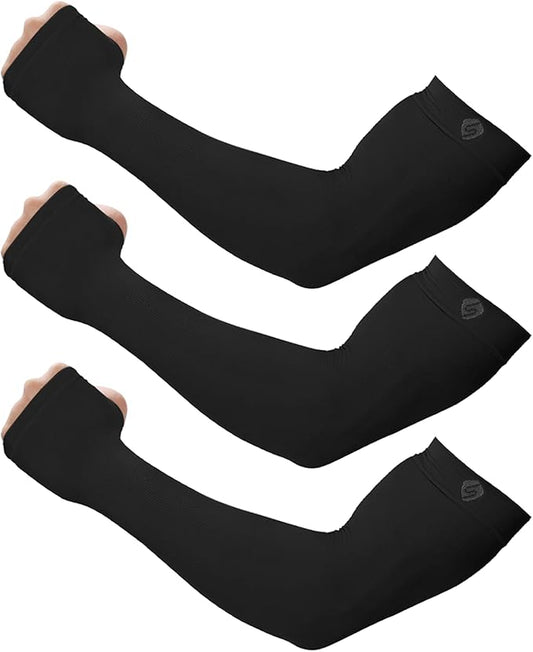 Arm Sleeves for Men Women UV Sun Protection Compression Arm Warmer Tattoo Cover Up, Sports Golf Cooling Sleeves