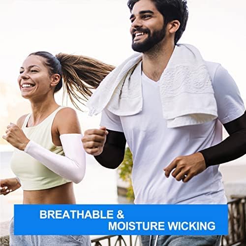 4 Pair UV Sun Protection Arm Sleeves for Men & Women,Cooling UPF 50 Arm Cover for Baseball,Cycling,Basketball