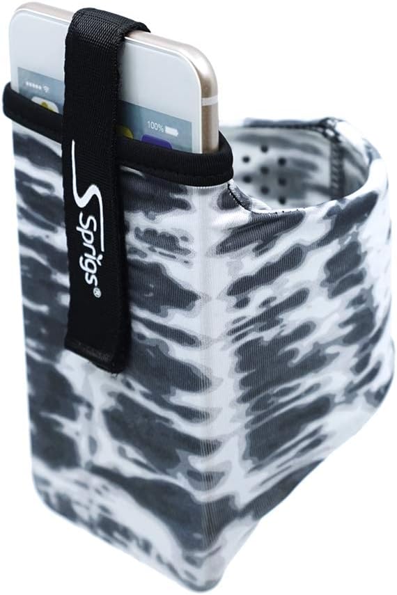 Sprigs Phone Armband Sleeve for iPhone 14, 13, 12, 11, X Galaxy Z, S22, S21, S20 Google Pixel 7, 6, 5. The Lightest & Most Comfortable Running Armband, Stretches to Fit All Phones with Case for Women & Men