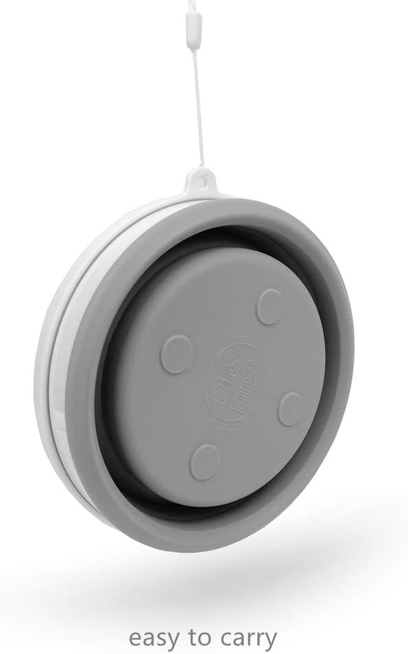 CARTINTS Silicone Collapsible Food Storage Containers with Lids Collapsible Containers Ideal for Travel and Camping, Hiking,32oz/950ml (Grey)