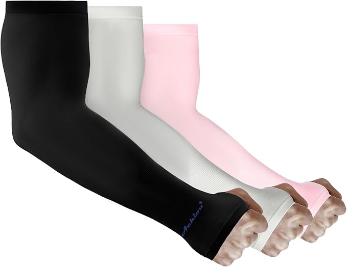 Achiou Arm Sun Sleeves Compression UV Protection Cooling for Men Women Summer Sunblock Basketball Football, Cover Arms Tattoo