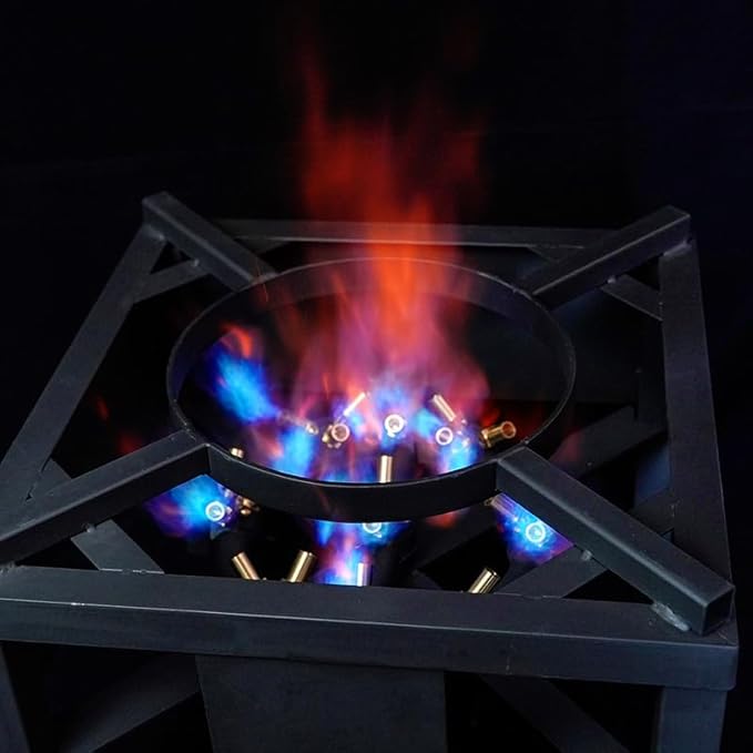 Jet Burner 23 Tips Outdoor Propane Gas Cooker with 0-10 PSI Adjustable Regulator and Steel Braided Hose SA1723