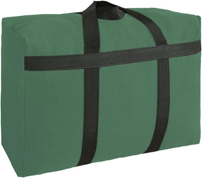 Canvas Extra Large Storage Bags Duffle Bags Organizer Bags for Space Saving Moving Storage (100L, Green)