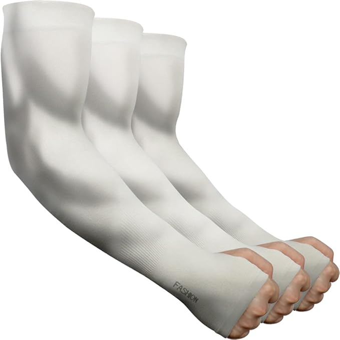 beister 3/6 Pairs UV Cooling Arm Sleeves Sun Protection Unisex for Sports, Cycling, Golf, Running
