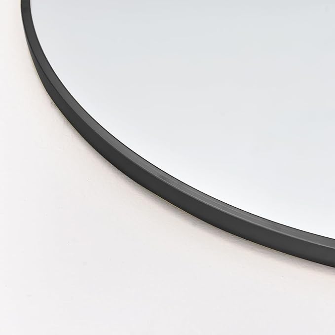 Arched Full Length Mirror 81"x41" Full Body Floor Mirror Standing Hanging or Leaning Wall, Arch Wall Mirror with Stand Aluminum Alloy Frame for Bedroom Cloakroom Black