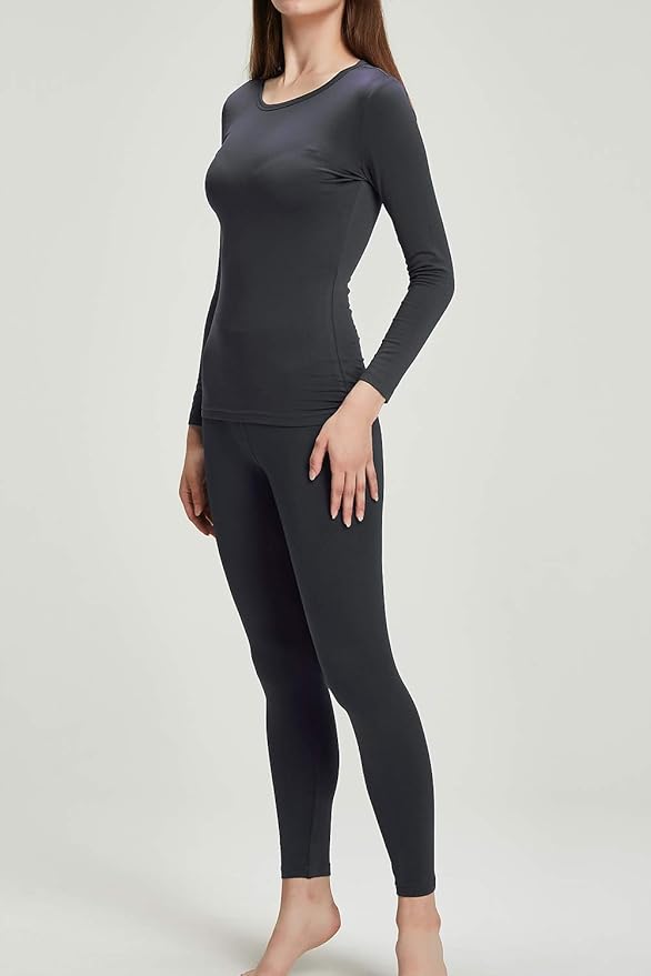 DEVOPS Women's Thermal Underwear Long Johns Top & Bottom Set