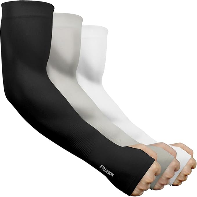 beister 3/6 Pairs UV Cooling Arm Sleeves Sun Protection Unisex for Sports, Cycling, Golf, Running
