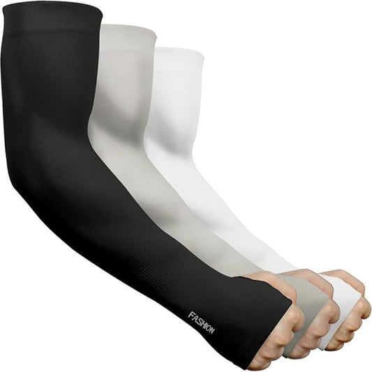 beister 3/6 Pairs UV Cooling Arm Sleeves Sun Protection Unisex for Sports, Cycling, Golf, Running