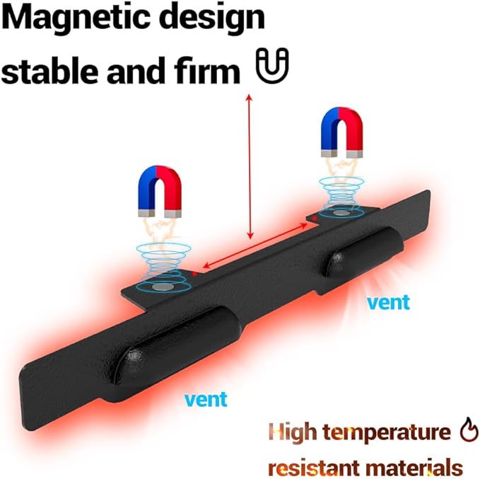 Black 22 inch Wind Guards for Blackstone Griddle, Magnetic Wind Screens, Blackstone Griddle Accessories, Fit with Side Shelf, Lid and Rear Grease Cup, Heat Shield for Side Table.
