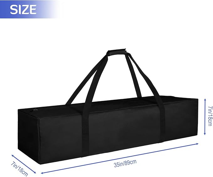 INFANZIA 35 inch Duffel Travel Sports Equipment Bag, Long Luggage Bag with Upgrade Zipper Water Resistant, Extra Large Foldable Storage Bag for Camping, Tent, Tripod, Fishing