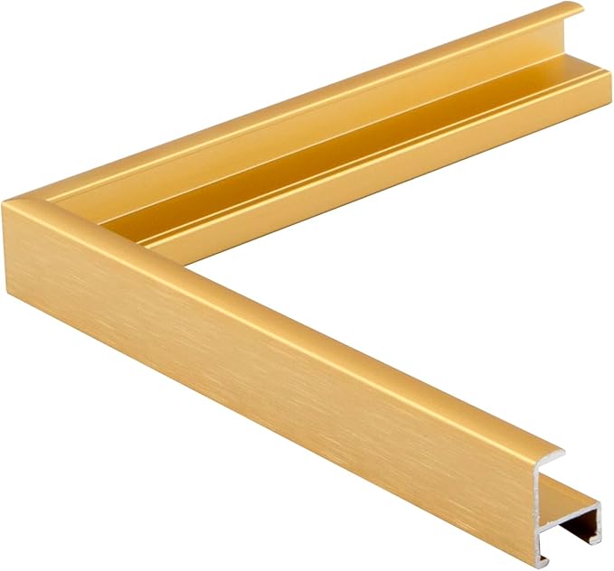 Frame My Mirror Gold Metal Framed Mirror, 36" x 48", True Reflections Glass, Gold Finish, Stanton Design, Hangs Horizontally or Vertically, Built in The USA