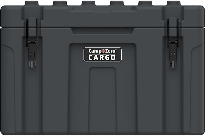 CAMP-ZERO Premium 78L Cargo & Equipment Storage Case with Coated Stainless Steel Latching and Locking System (Grey)
