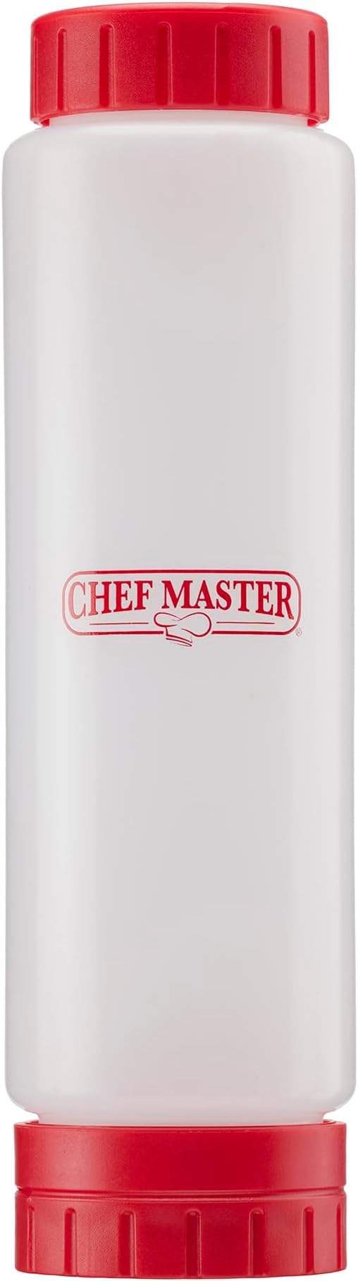 Chef Master Squeeze Bottles for Sauces (6-Pack) - Fill & Flip, Refillable 16 Oz. - Condiment Squeeze Bottles for Liquids, Sauces, Batter & Dressing - Made for Restaurants, Diners & Food Trucks - 90291