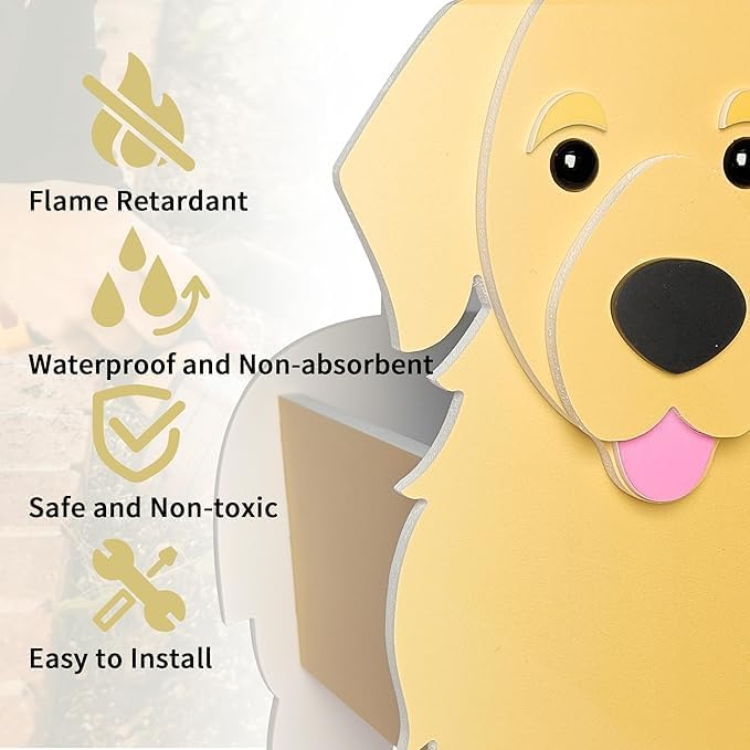 Golden Retriever Planter, Pet Shape Garden Pots Plant Pots for Indoor/Outdoor Gardens Decoration, Cute, Surprise Gifts/Souvenirs for Pet Lovers (Large)