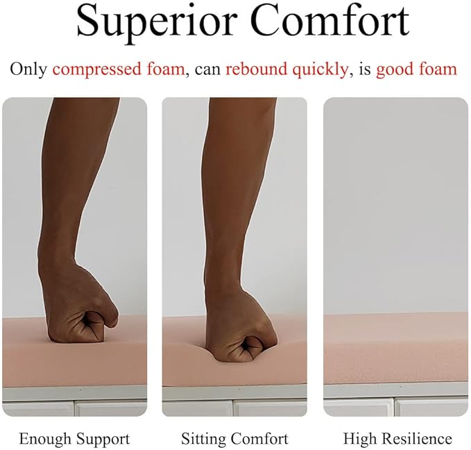 15 x 15 Inch Round Cushions for Outdoor Furniture Non-Slip Waterproof Patio Bistro Chair Cushion with Ties Bar Stool Seat Cushion for Kitchen Chairs Set of 2, Beige