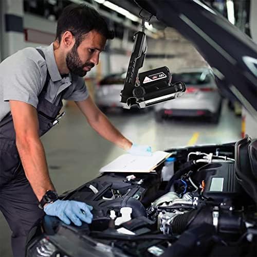 4000Lumens Work Flood Light Cordless Portable Rechargeable Led Work Lights with Magnet for Mechanic, Compatible with Dewalt 20v, Milwaukee,Makita 18v m18 Lithium Tool Battery, Black