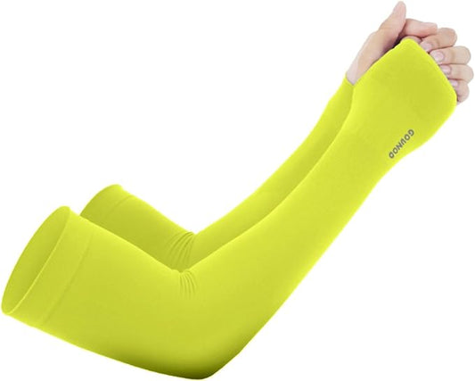 GOUNOD Sun Protection Cooling Arm Sleeves with Thumb Holes - Gardening Outdoors Sports Workouts Sunscreen Arm Sleeves