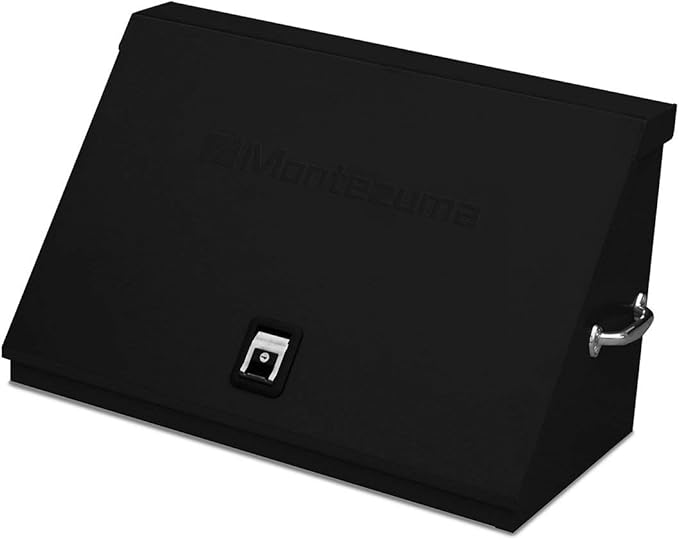 Montezuma – XL450B – 36-Inch Portable TRIANGLE Toolbox – Multi-Tier Design – 16-Gauge Construction – SAE and Metric Tool Chest – Weather-Resistant Toolbox – Lock and Latching System, Black