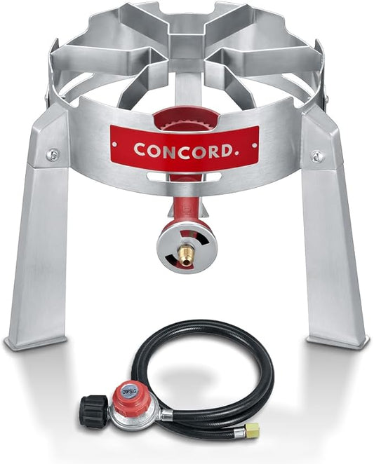 CONCORD Titan Burner. Stainless Steel Single Propane Burner. Great for Camping, Canning, Outdoor Cooking, Home Brewing, and More