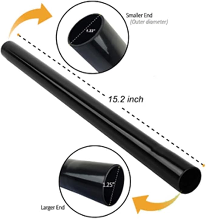 1.25inch Vacuum Extension Wand Pipe forShop Vac Attachment Vacuum Pipe Tubes Replacement Parts Compatible with 1-1/4" Fitting