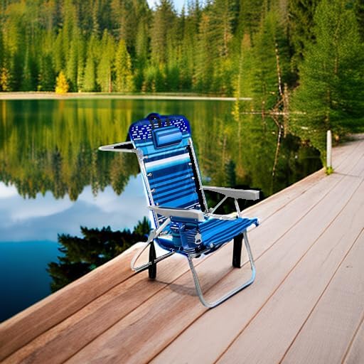 Homevative Backpack Fold-Up Beach Chair, 5 Positions, Towel bar, Cooler, Storage Pouch, Cup Holder and Phone Pocket