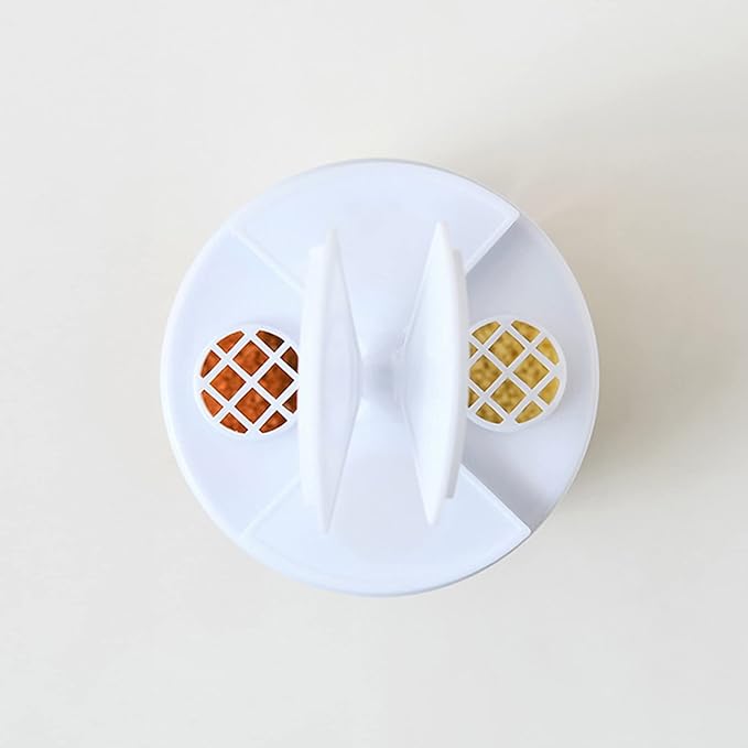 4-Pack 4 in 1 Salt and Pepper Shaker Jars Bottles, 4-Grid Flip Lid Spice Jars - Cylindrical Empty Plastic Seasoning Containers with Transparent Body for Travel Camping BBQ Kitchen Cooking (White)