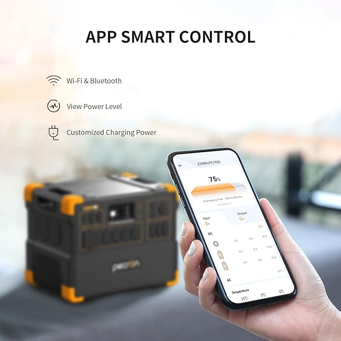 pecron Portable Power Station 3072Wh E3600LFP with 3072Wh EP3000-48V Expandable to 6054Wh, 5x3600W AC Outlets Power Station, LiFePO4 Battery Backup Solar Generator for RV, Camping, CPAP, Emergency