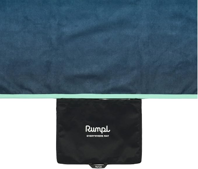 Rumpl Everywhere Mat, Waterproof Picnic Blanket and Ground Mat for Camping, Hiking, and Picnicking, 52x75 Inches, Ocean Fade
