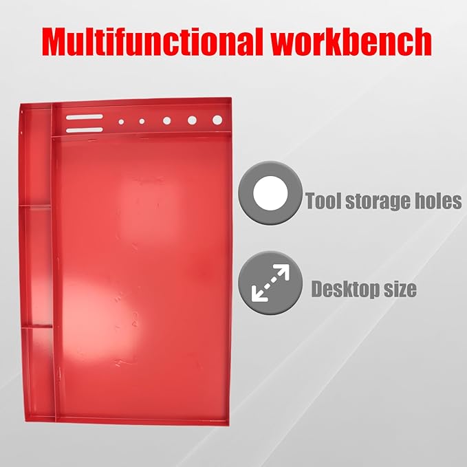 Heavy-Duty Adjustable Rolling Work Table – 220LBS Capacity Steel Tool Cart with 4 Smooth Casters, Height-Adjustable (31.5"-47.2") – Perfect for Garage, Workshop, DIY Repairs & Mechanics