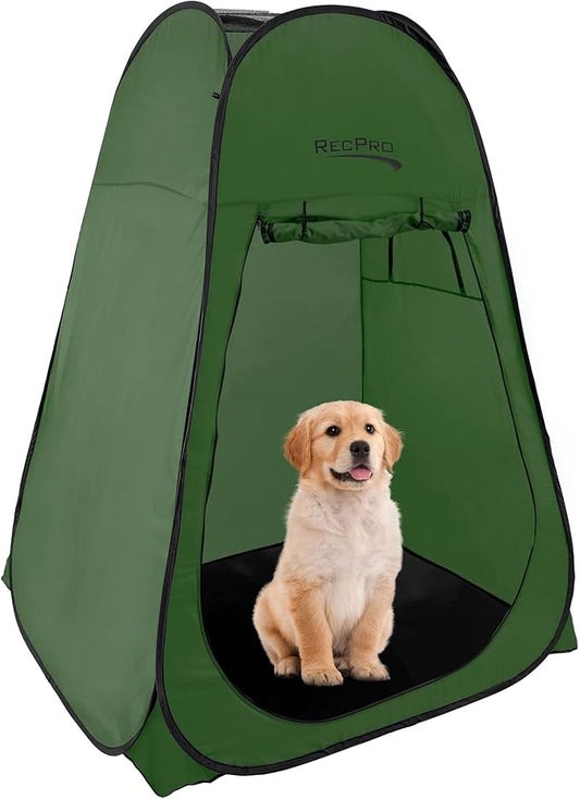 RecPro Portable Pop Up Privacy Tent | Changing Room, Toilet, Shower, Rain Shelter for Camping & Beach | Includes Carry Bag, Ground Cover, and rain Cover
