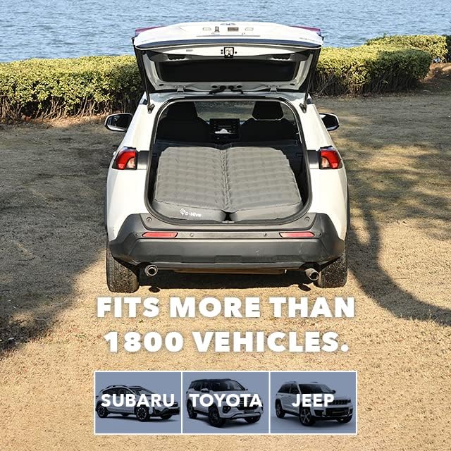 D-Hive Unbeatable Durability SUV Air Mattress for Car Camping, Durable Extra Thick 300D Oxford Fabric, Quick Easy Set-Up w/Electric Pump, Car Bed Mattress, Mattress for SUV, Air Mattress