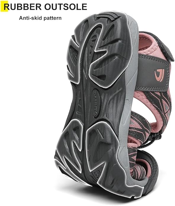 Dannto Women's Sport Hiking Sandals Closed Toe Outdoor Athletic Walking Sandal Lightweight Summer Water Shoes