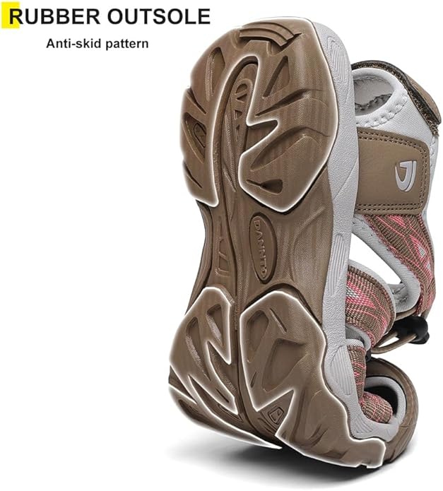 Dannto Women's Sport Hiking Sandals Closed Toe Outdoor Athletic Walking Sandal Lightweight Summer Water Shoes