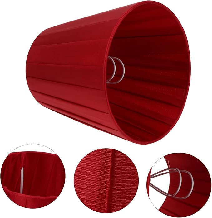 1pc Decorative Cloth Lampshade Clip Bulb Light Cover for Home Decor Elegant and Accessory for Chandelier Table Floor and Wall Lamps Wine Design