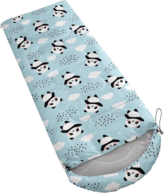 Galaxy Wolf Camping Sleeping Bags Warm & Cool Weather Waterproof Backpacking Blue Purple Starry Sky Sleeping Bag All Seasons Camping, for Adult Kids Boy Girls Camping Gear Equipment, Traveling