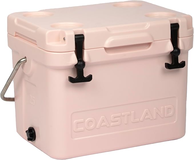 Coastland Bay Series Cooler Premium Everyday Use Insulated Rotomolded Cooler, Small Ice Chest for Tight Spaces, Soccer Games, & Tailgates