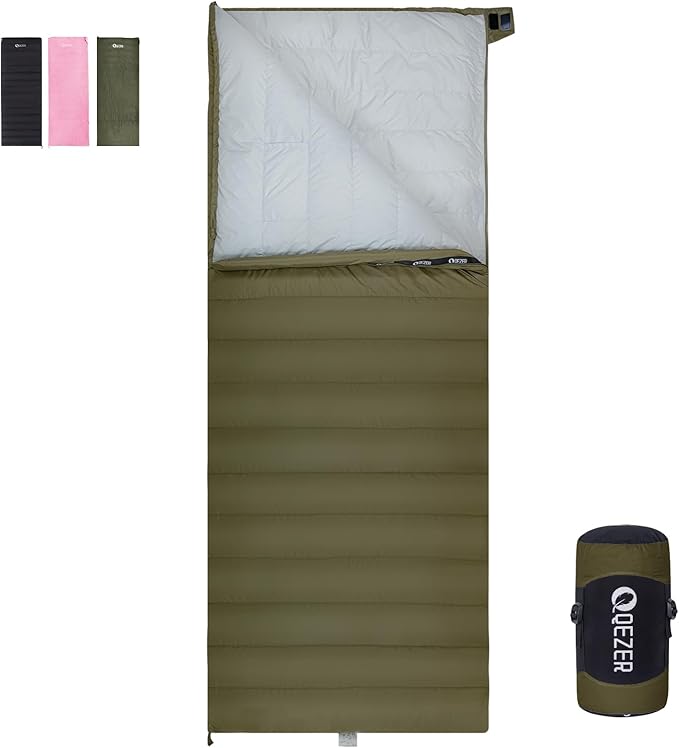 Down Sleeping Bag for Adults, Ultralight Wearable Sleeping Bag for Backpacking, Can Be Used as a Blanket or Mat