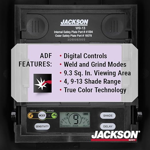 Jackson Safety Insight ADF Welding Helmet - Ultra Lightweight, Auto Darkening Welding Hood with HSL Narrow Shell Design for Confined Spaces - ANSI Z87.1 & CSA Z94.3