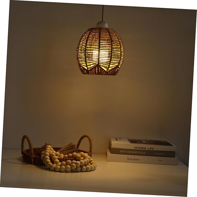 2pcs Imitation Rattan Lampshade Chandelier Lampshade Imitated Woven Lamp Shade Hanging Lamp Shade Chandelier Shade Modern Style Lampshade Household Lampshade Creative Lampshade