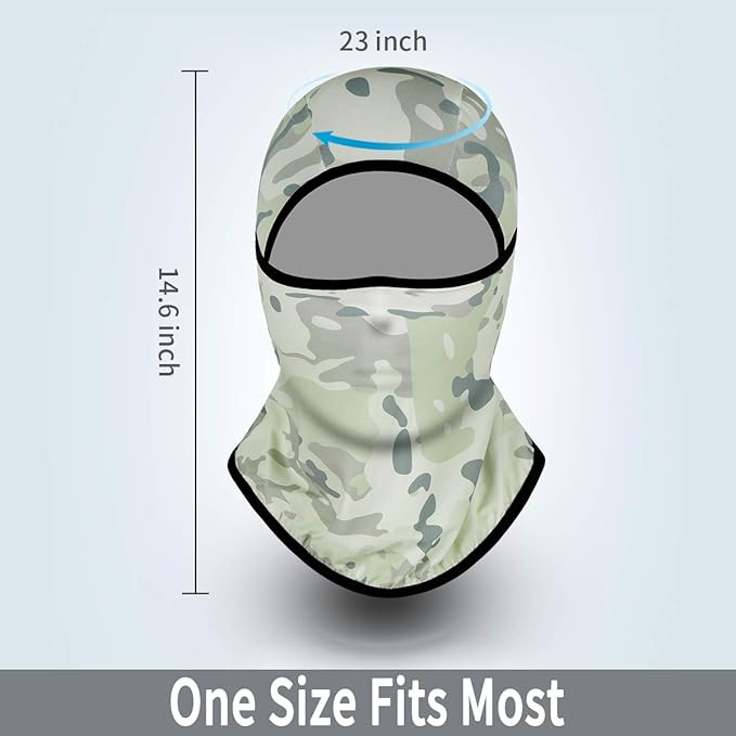 Achiou Balaclava Face Mask, Ski Mask for Men Women Football, Lightweight Sheisty, Ninja Shiesty Sun Hood UV Protector Cycling