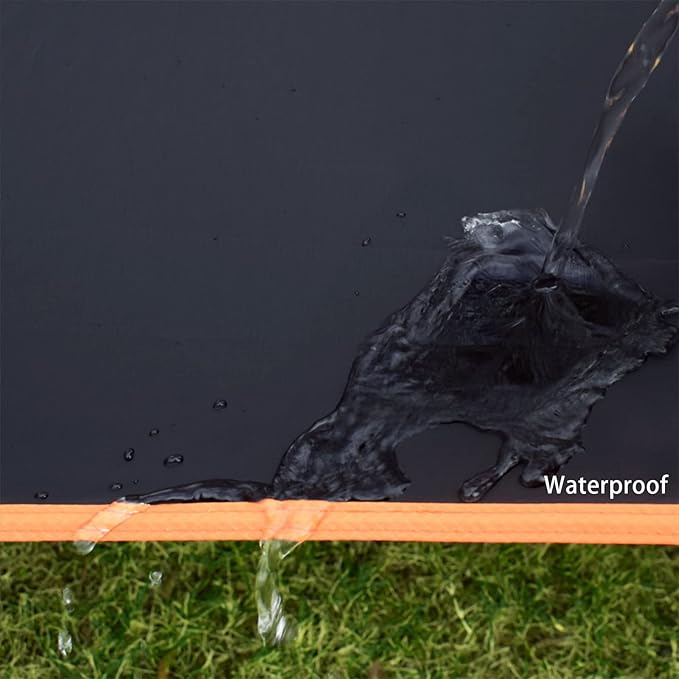 GEERTOP Ultralight Tent Footprint Waterproof Black Tent Tarp Ground Sheet Mat for Under Tent, Camping, Backpacking, Hiking, Picnic