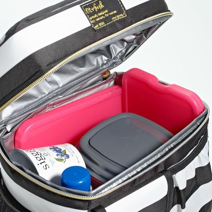 Cool Coolers by Fit & Fresh, Reusable & Long-Lasting XL Slim Ice Packs, Cold Packs for Cooler,Freezer Packs for Lunch Boxes Cooler Accessories for Lunch, Camping, Beach, and Work, 8PK, Multicolored