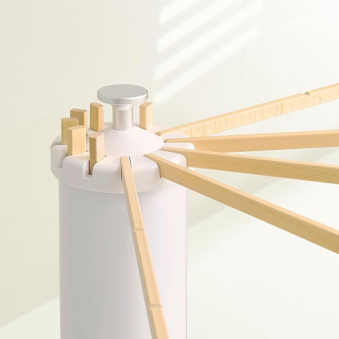 JOOM Four Legs Clothes Drying Rack, Garment Rack Portable and Foldable Space Saving Laundry Drying Rack - Drying Rack Floor Folding Balcony Bedroom Solid Invisible Household