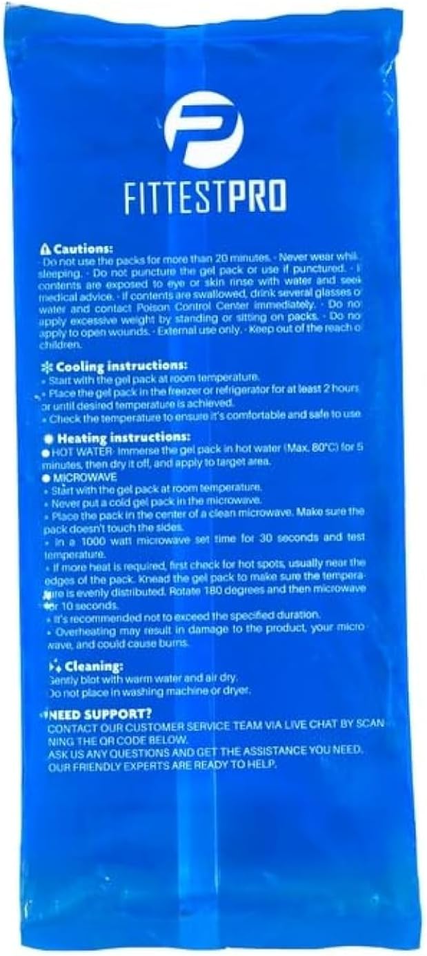 Fittest Pro Gel Ice Pack for Hot Cold Compress, Gel Ice Packs for Injuries, Reusable, Soft Ice Packs for Injuries Reusable, Injury Ice Pack